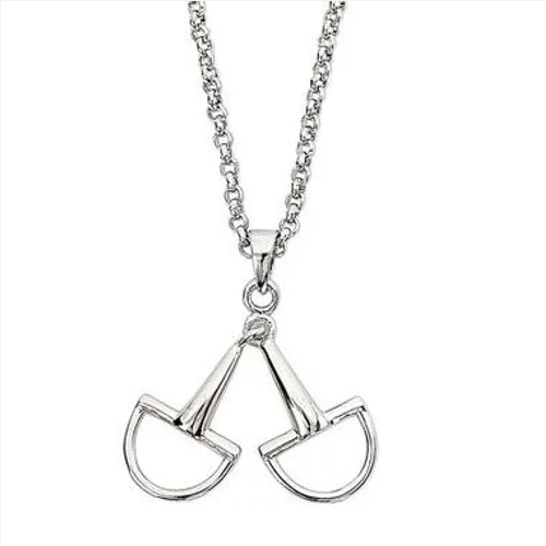 AWST Necklace, Sterling Silver with Snaffle Bit Pendant