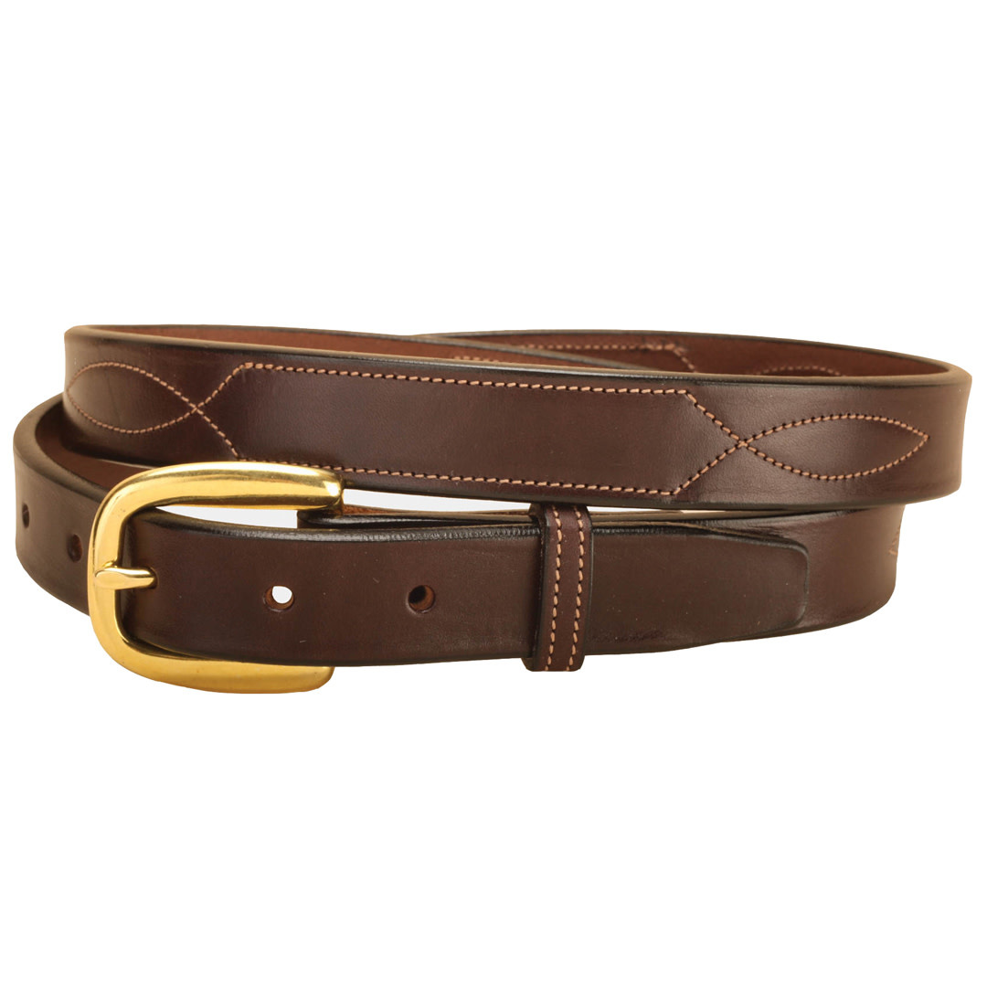 Tory 1" Havana Stitched Belt 2332