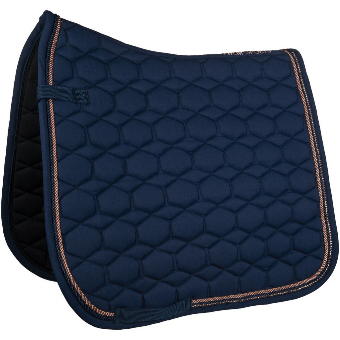 HKM HKM Rosegold Glamour, Saddle Pad, Dressage, Deep Blue/Rose Gold