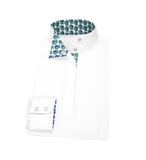 Essex Green is the New Blue Ladies Talent Yarn Wrap Collar Show Shirt