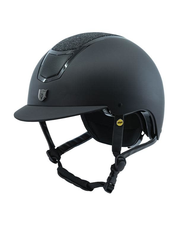 Tipperary Tipperary Devon with MIPS® Helmet - Matte Black Shell, Sparkle Top, Matte Black Trim