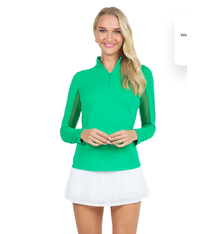 Ibkul IBKUL Long Sleeve Zip Mock Neck