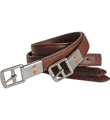 M. Toulouse MTL European Stirrup Leathers, Chocolate 1x54