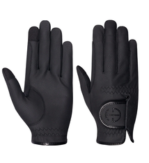 Halter Ego Halter Ego Riding Gloves - Black & Black Crystal