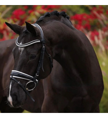 Halter Ego Halter Ego Monaco Rolled Black Patent Snaffle Bridle, Full