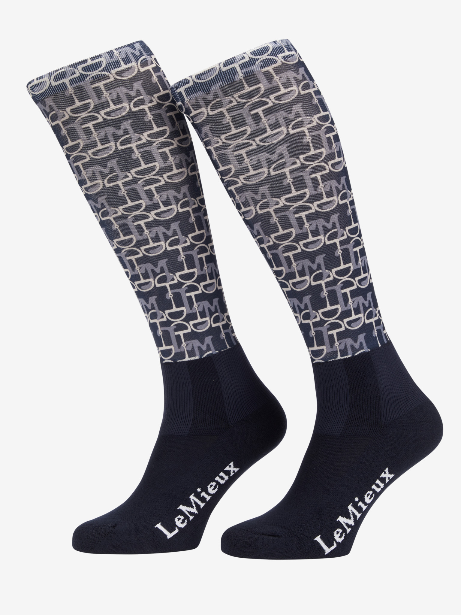 LeMieux LeMieux Footsie Socks, Florence Navy, Adult