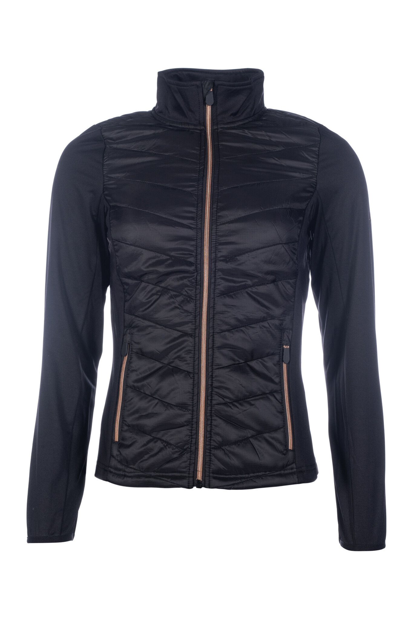 HKM HKM Jersey Nylon Jacket, Prag - Black/Rose Gold