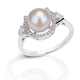 Kelly Herd Kelly Herd Pearl Horseshoe Ring - Sterling Silver