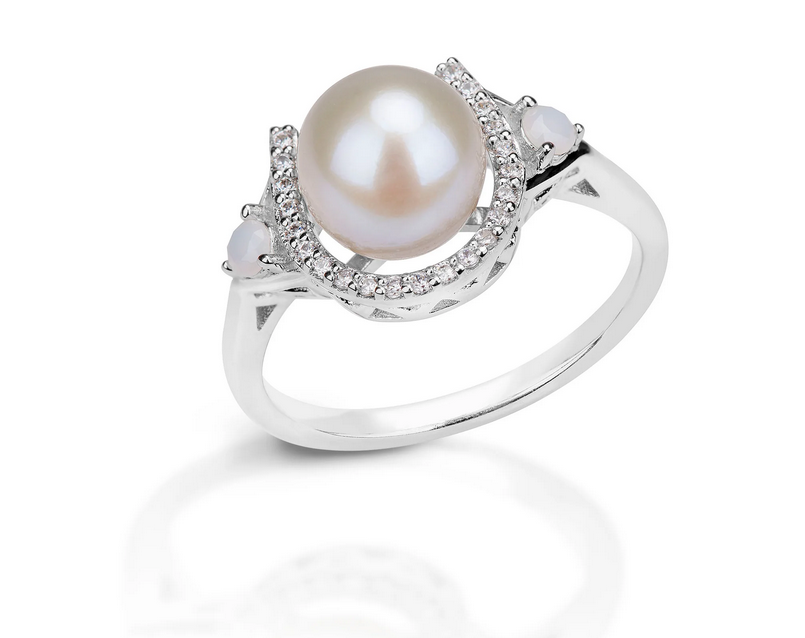 Kelly Herd Kelly Herd Pearl Horseshoe Ring - Sterling Silver