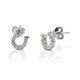 Kelly Herd Kelly Herd Clear Horseshoe Earrings - Sterling Silver