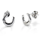 Kelly Herd KELLY HERD SINGLE STONE HORSESHOE EARRINGS - STERLING SILVER