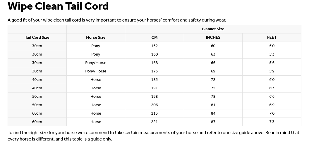 Horseware Elast PVC Covered Tailcor
