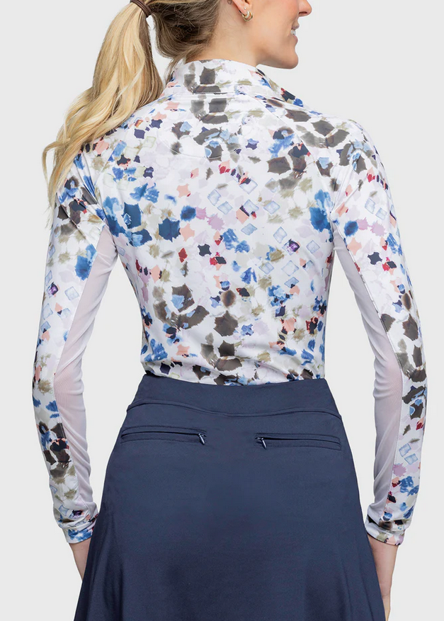 Kastel Kastel Long Sleeve Seaside Abstract 1/4 Zip