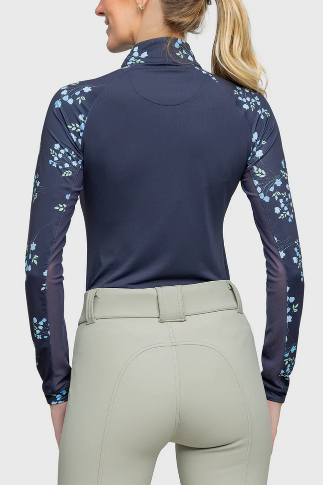 Kastel Long sleeve Rosebud Raglan 1/4 zip