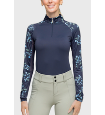 Kastel Long sleeve Rosebud Raglan 1/4 zip