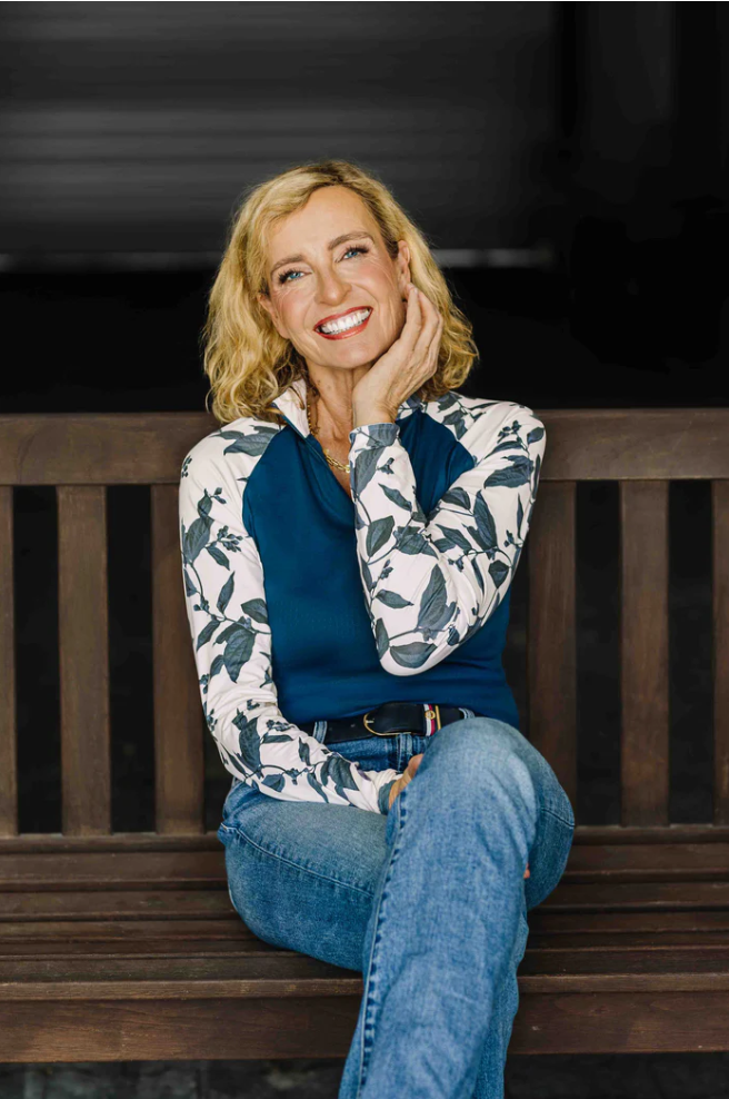 Kastel Kastel Long Sleeve Raglan Indigo Lithograph Leaf 1/4 Zip