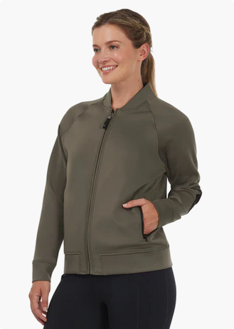 Kerrits Kerrits Bits and Crop Bomber Jacket, Mink