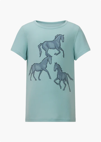 Kerrits Kerrits Kids Trininty Horse Tee, Hightide