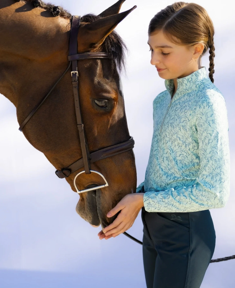 RJ Classics RJ Classics Libby Jr. 1/4 zip, Green Paddock Play