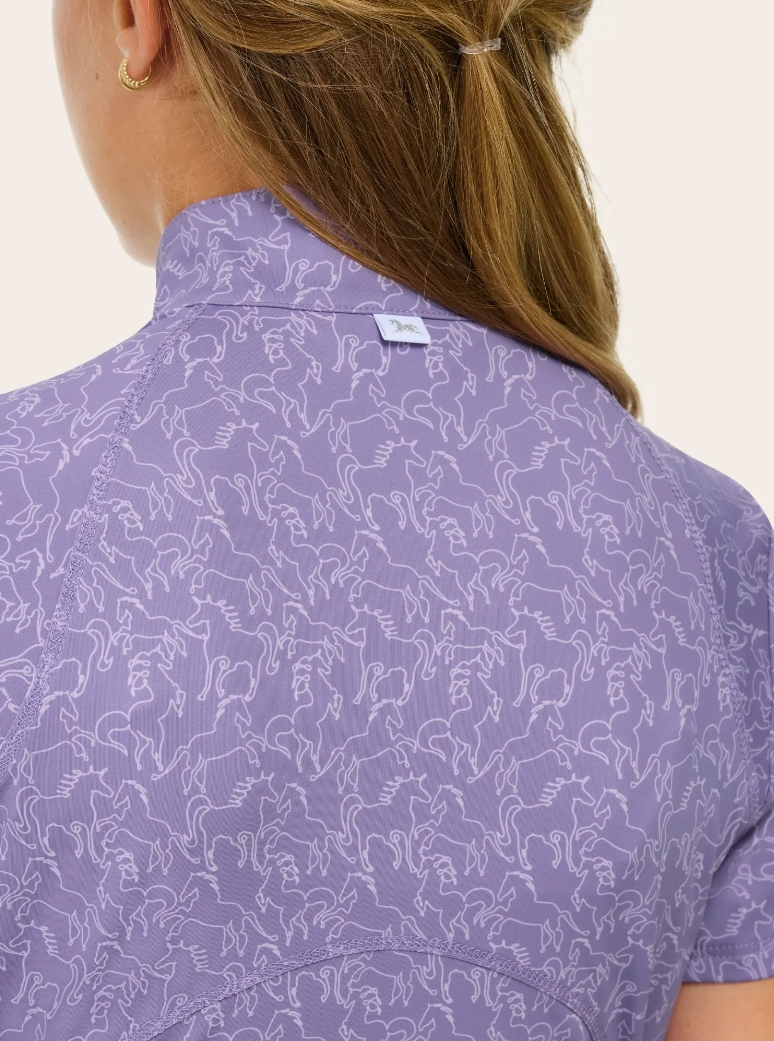 RJ Classics RJ Classics Lucy Jr. 1/4 Zip Shirt, Purple Paddock Play