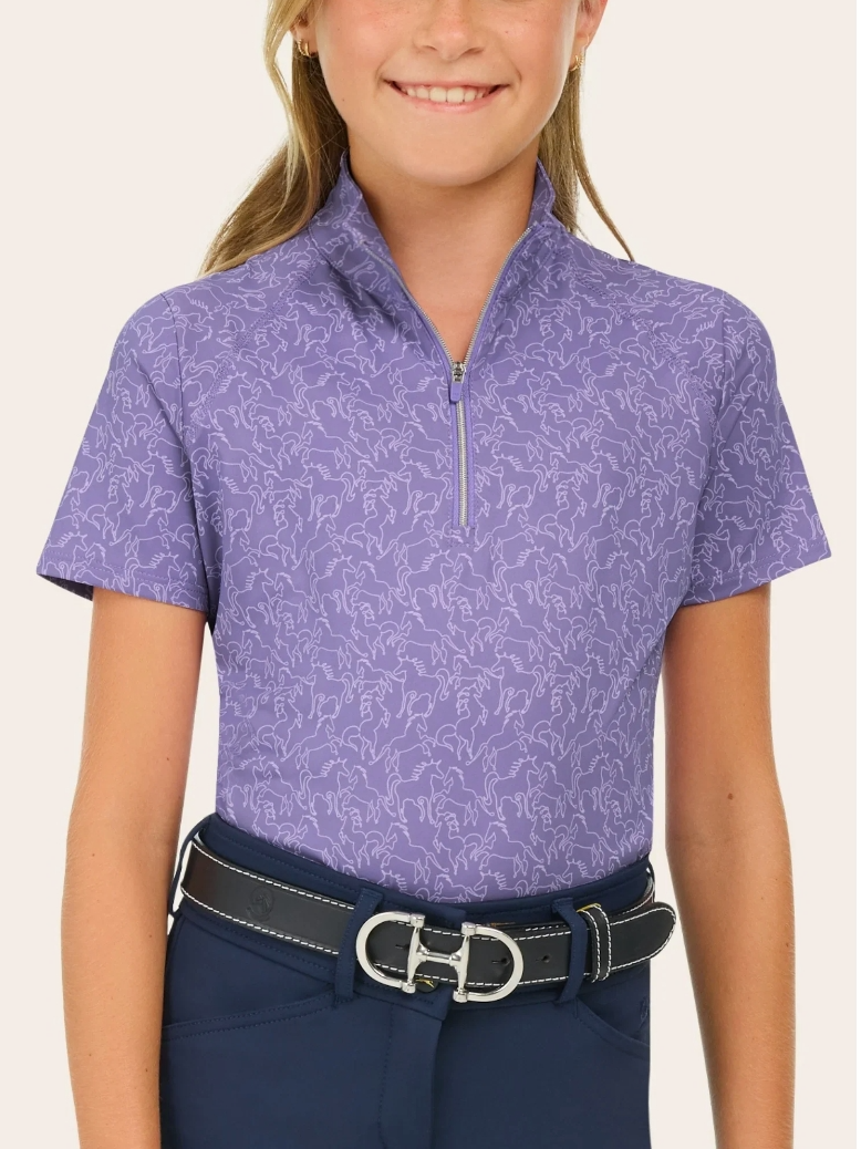 RJ Classics RJ Classics Lucy Jr. 1/4 Zip Shirt, Purple Paddock Play
