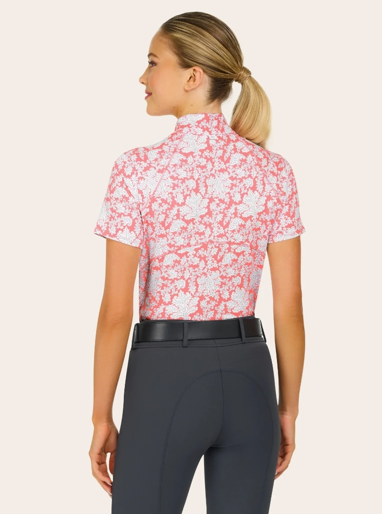 RJ Classics RJ Classics Lucy 1/4 Zip Shirt, Coral Paisley