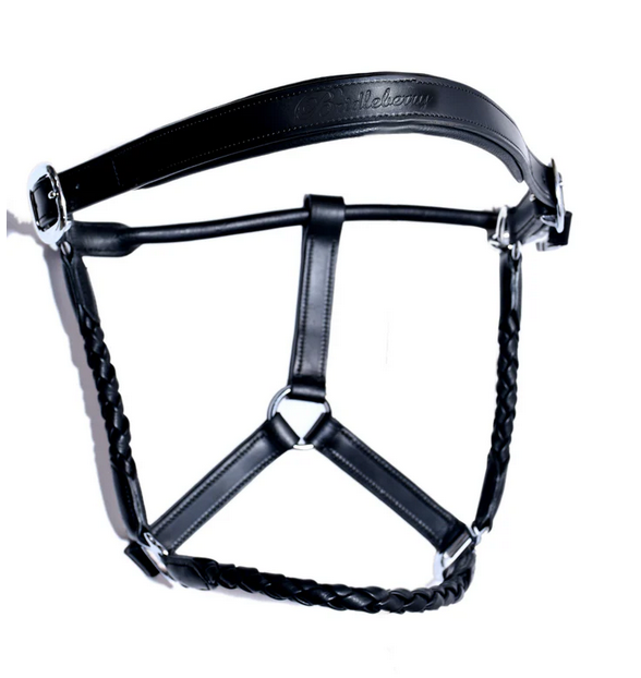 Bridleberry #1-Leather Halter w/ Barrel Braided Nose and Cheek Design