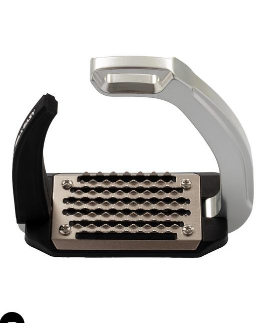 Acavallo REL-X EASY STIRRUP W/SILICON ARM ONE SIZE COLOR ALUMINIUM