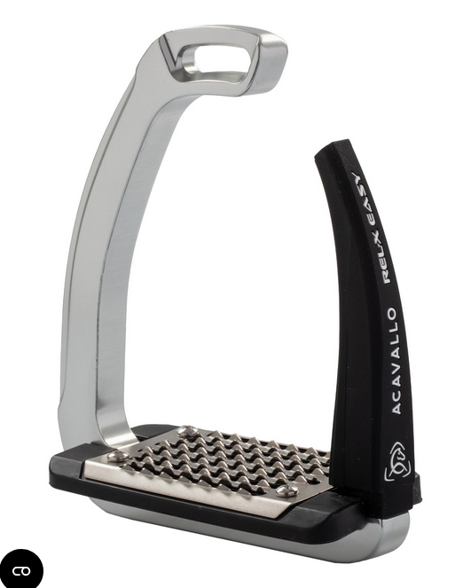 Acavallo REL-X EASY STIRRUP W/SILICON ARM ONE SIZE COLOR ALUMINIUM