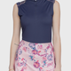 Kastel Kastel Lace Shoulder Tank Solid Navy 1/4 Zip