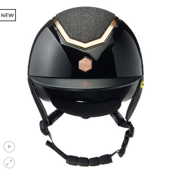 Charles Owen Charles Owen Kylo with MIPS, Black Gloss/Rose Gold