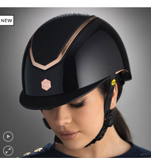 Charles Owen Charles Owen Kylo with MIPS, Black Gloss/Rose Gold