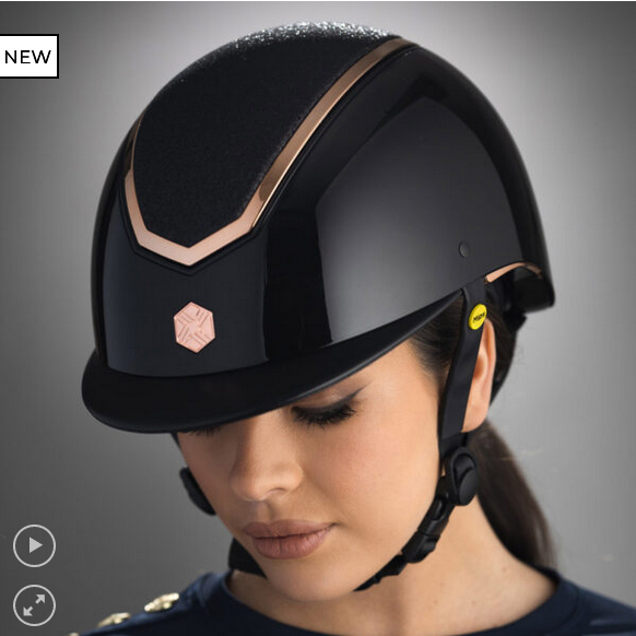 Charles Owen Charles Owen Kylo with MIPS, Black Gloss/Rose Gold