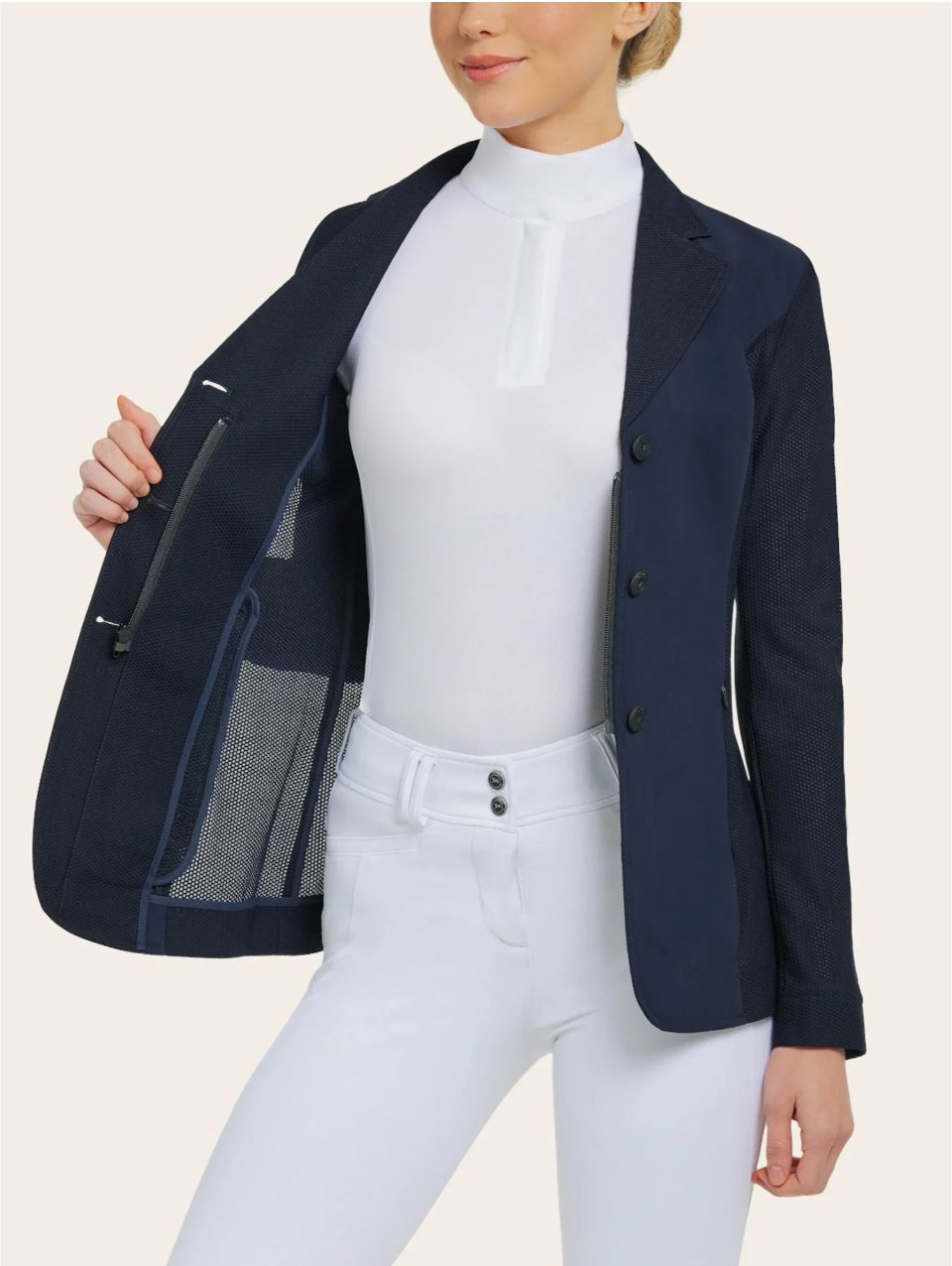 RJ Classics RJ Classics Harmony Mesh Show Coat, Navy