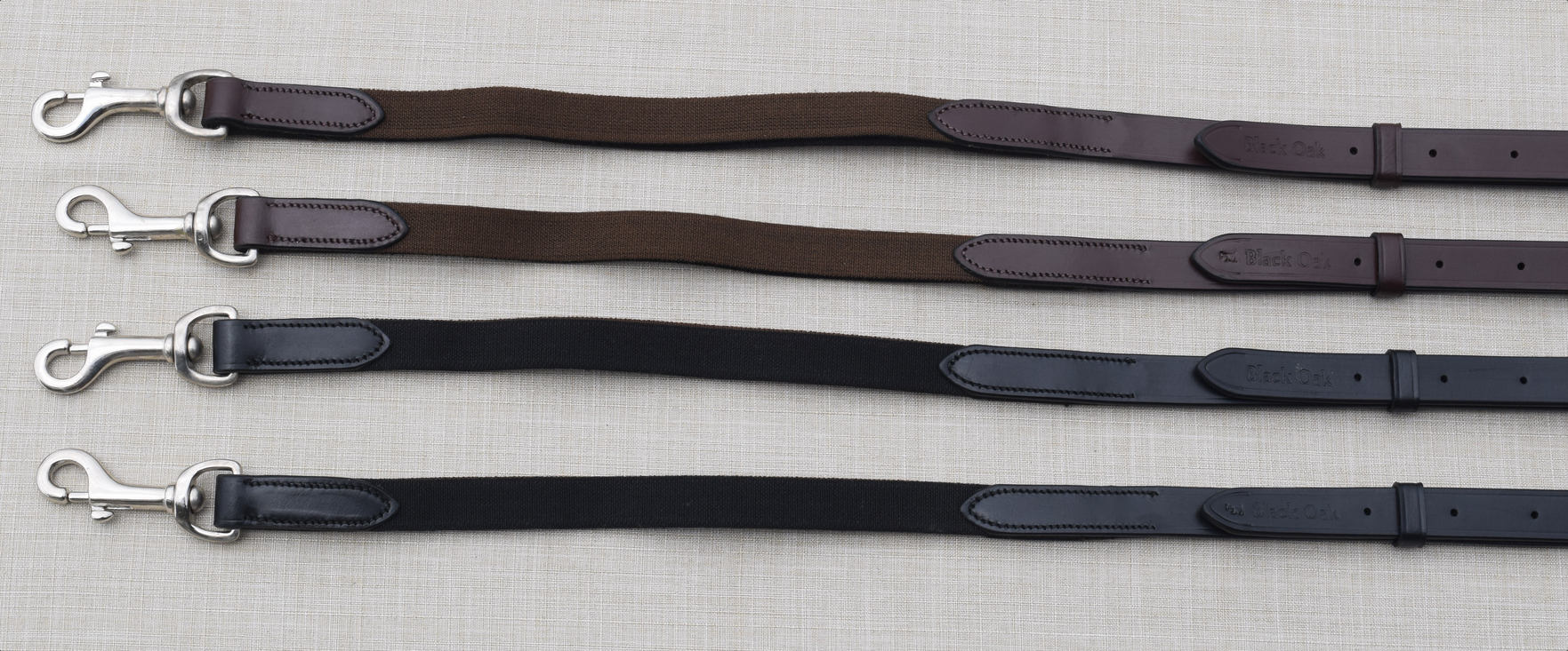 KL Select Black Oak Elastic Side Reins