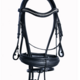 Bridleberry Bridleberry #53 Extra Padded Full Grain Leather Snaffle Bridle w/ Textured Leather Noseband