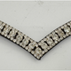 Bridleberry Bridleberry #11 Padded Bridle w/ "V" Crystal Browband, Rubber lined Full Grain English Leather Reins