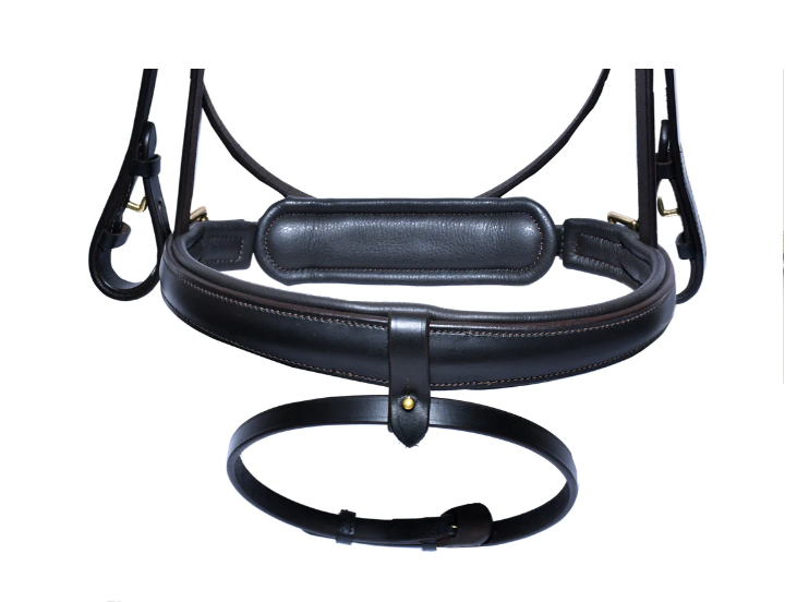 Bridleberry Bridleberry #11 Padded Bridle w/ "V" Crystal Browband, Rubber lined Full Grain English Leather Reins