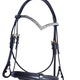 Bridleberry Bridleberry #11 Padded Bridle w/ "V" Crystal Browband, Rubber lined Full Grain English Leather Reins