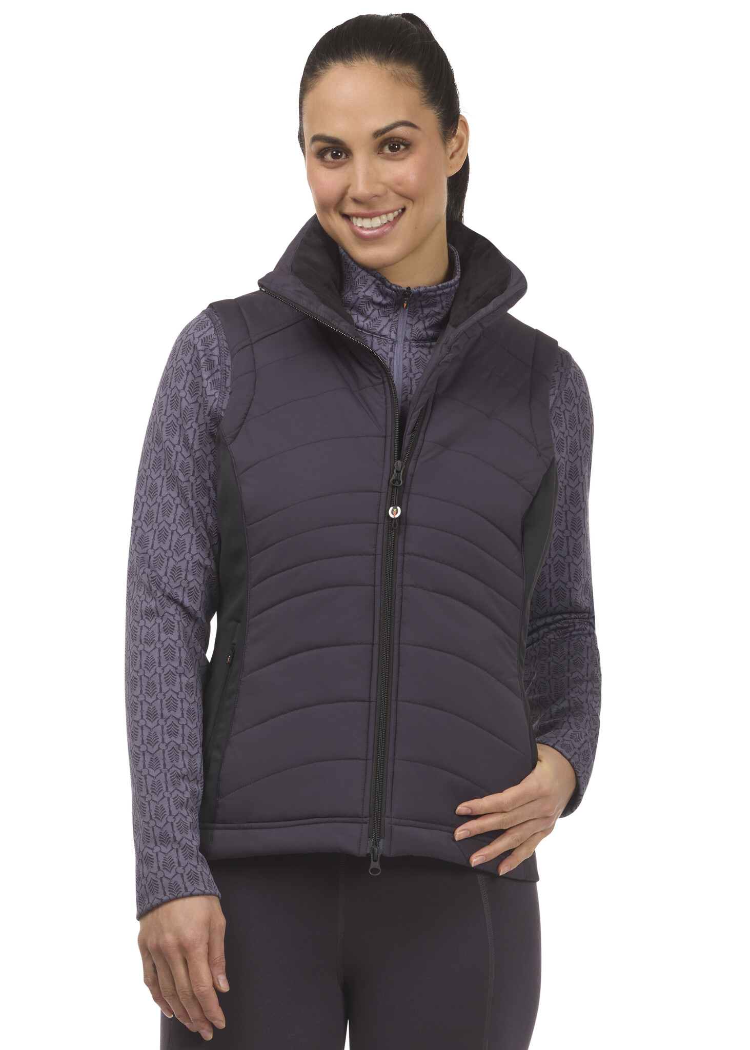 Kerrits Kerrits Counterbalance Quilted Vest, Plumnoir