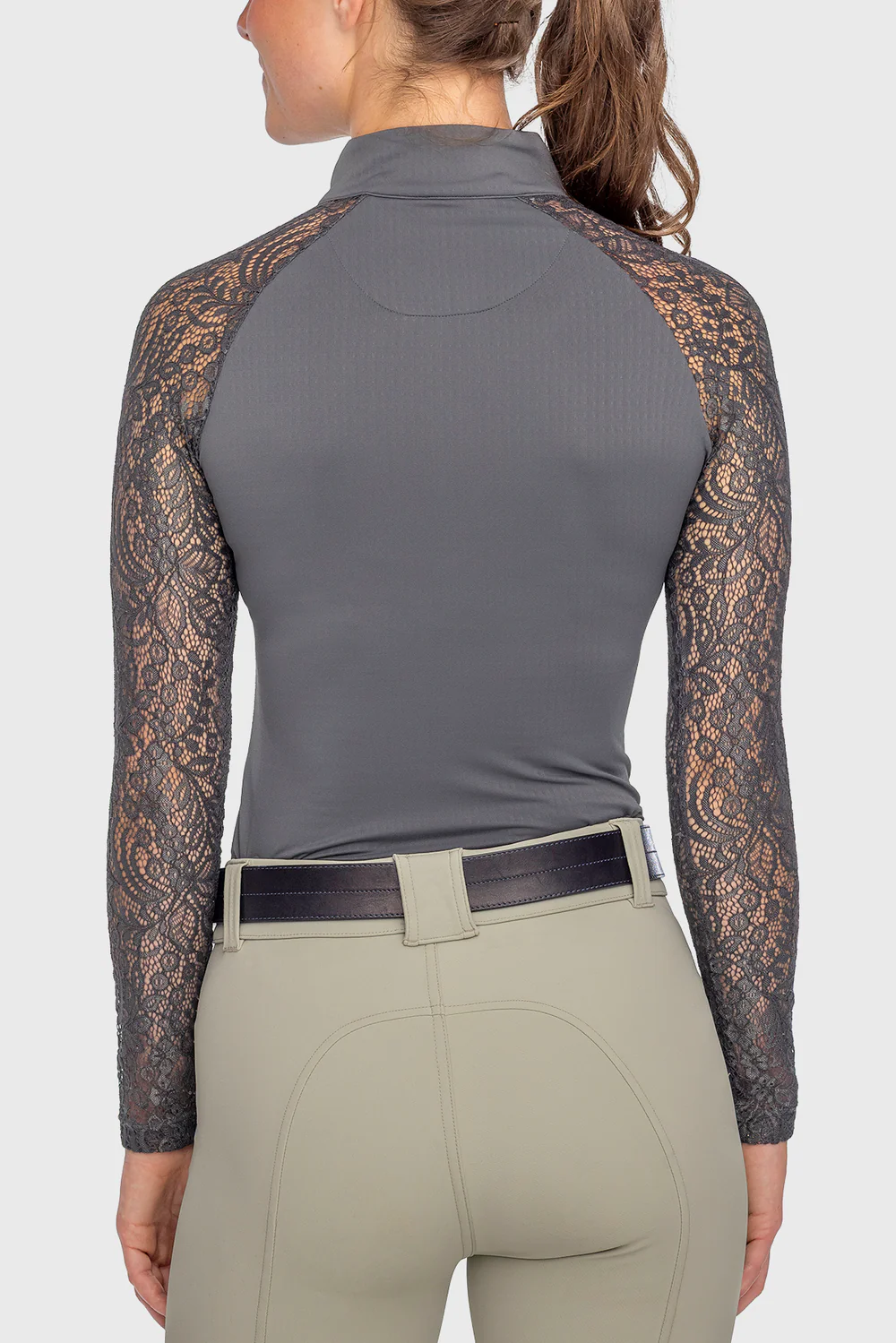 Kastel Kastel Denmark Slate Floral Lace Raglan 1/4 Zip Sun Shirt