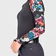 Kastel Kastel Denmark Black Watercolor Floral Long Sleeve Raglan 1/4 Zip Sun Shirt