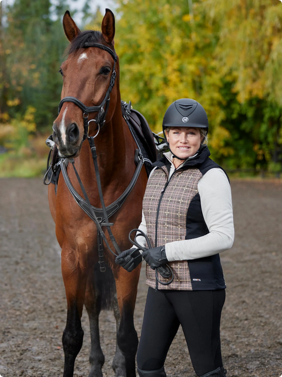 Kerrits Bits of Plaid quilted vest 40731