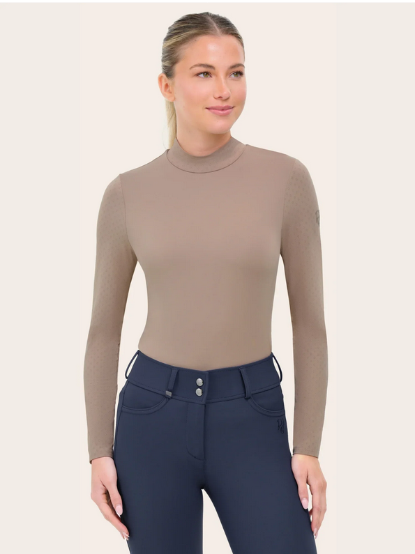 RJ Classics RJ Classics Jemma Mock Neck Shirt, Truffle