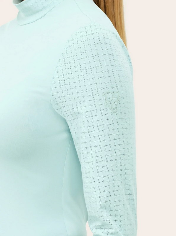 RJ Classics RJ Classics Jemma Mock Neck Shirt, Icy Mist