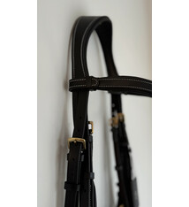Bridleberry Bridleberry #6 Padded Full Grain Leather Bridle in classic Style w/ English Leather Reins