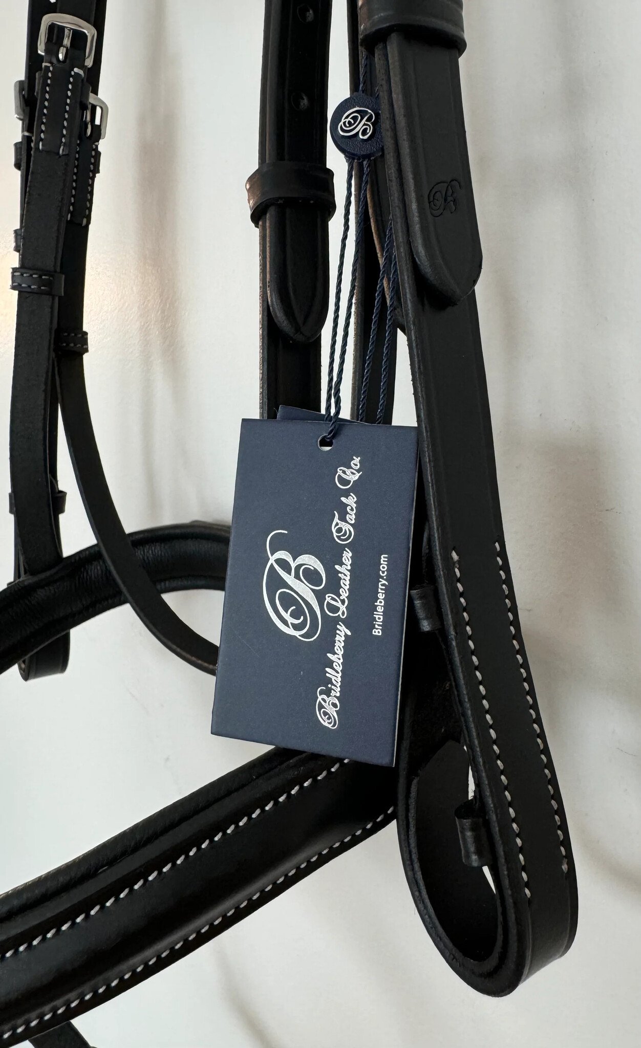 Bridleberry Bridleberry #6 Padded Full Grain Leather Bridle in classic Style w/ English Leather Reins