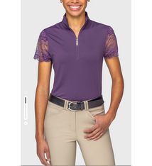 Kastel Kastel Denmark Violet Galloon Lace Cap Sleeve 1/4 Zip