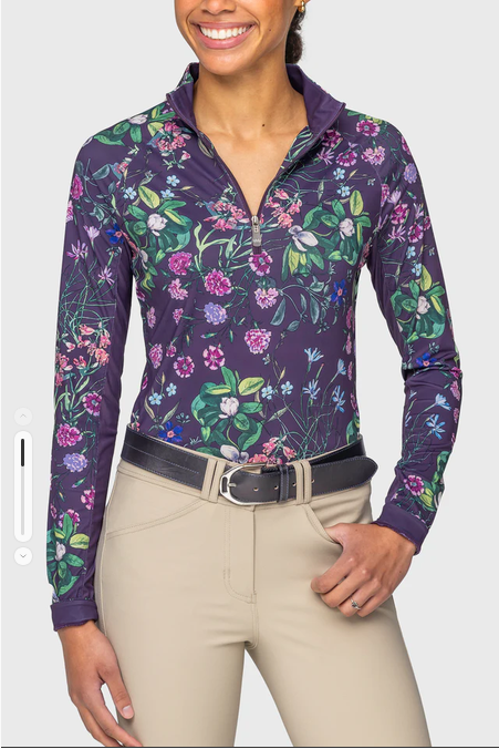 Kastel Kastel Violet Botanical Garden Long Sleeve 1/4 Zip