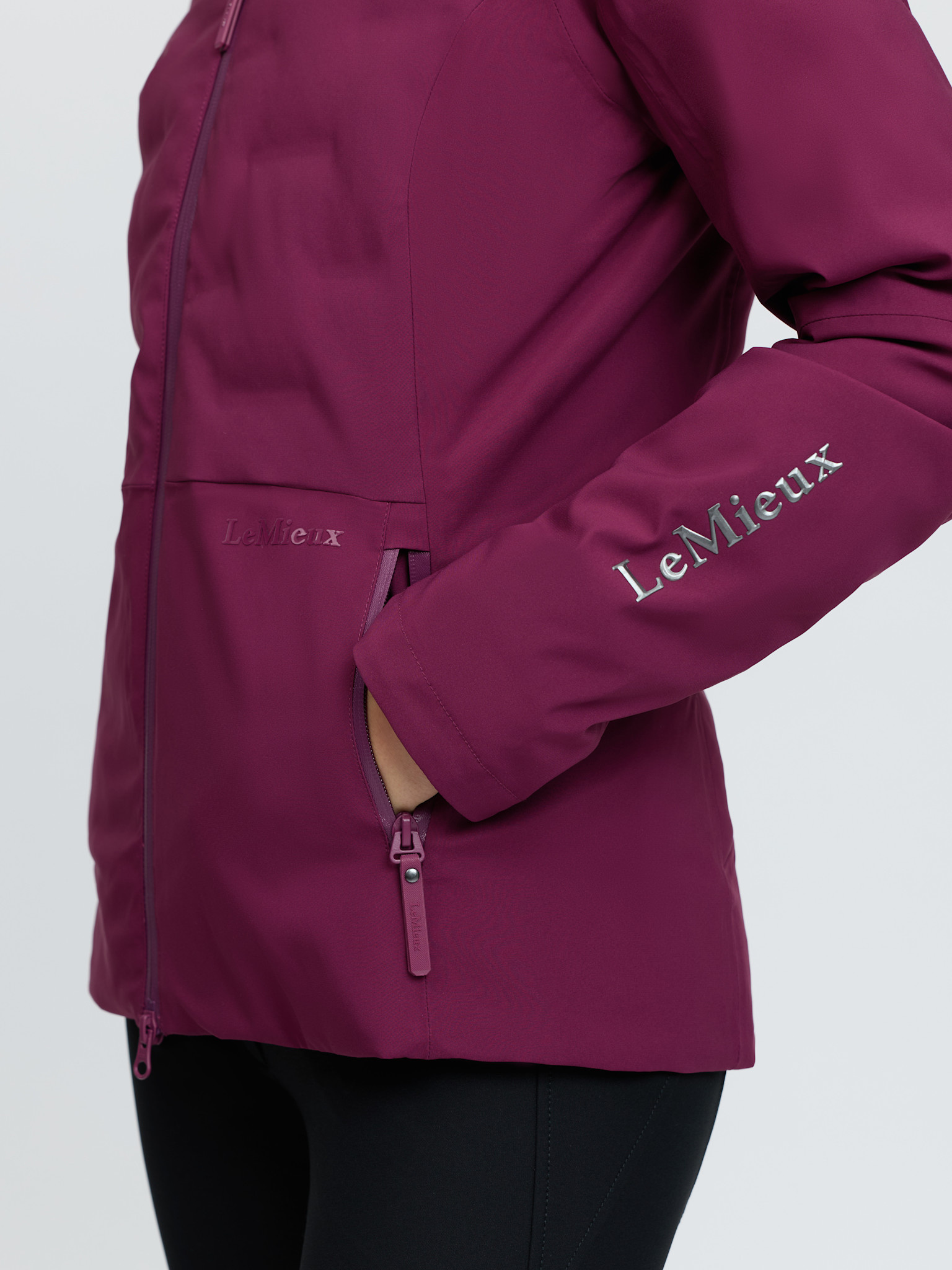 LeMieux LeMieux Brooke 3 in  1 Waterproof Hybrid Jacket, Blackberry